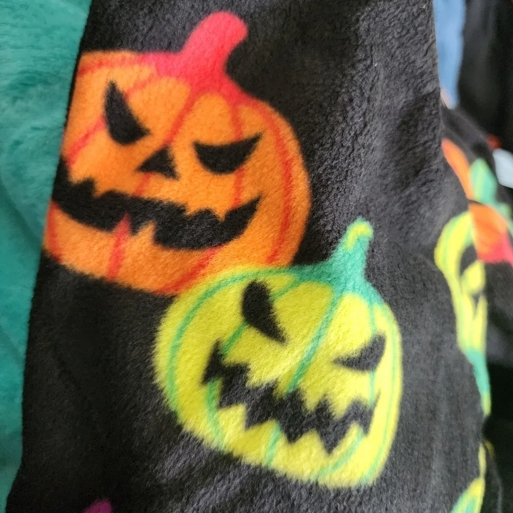 NWT Infant/Toddler Halloween Pajama Pants Hyde & Eek Black Neon Jack-O-Lanterns